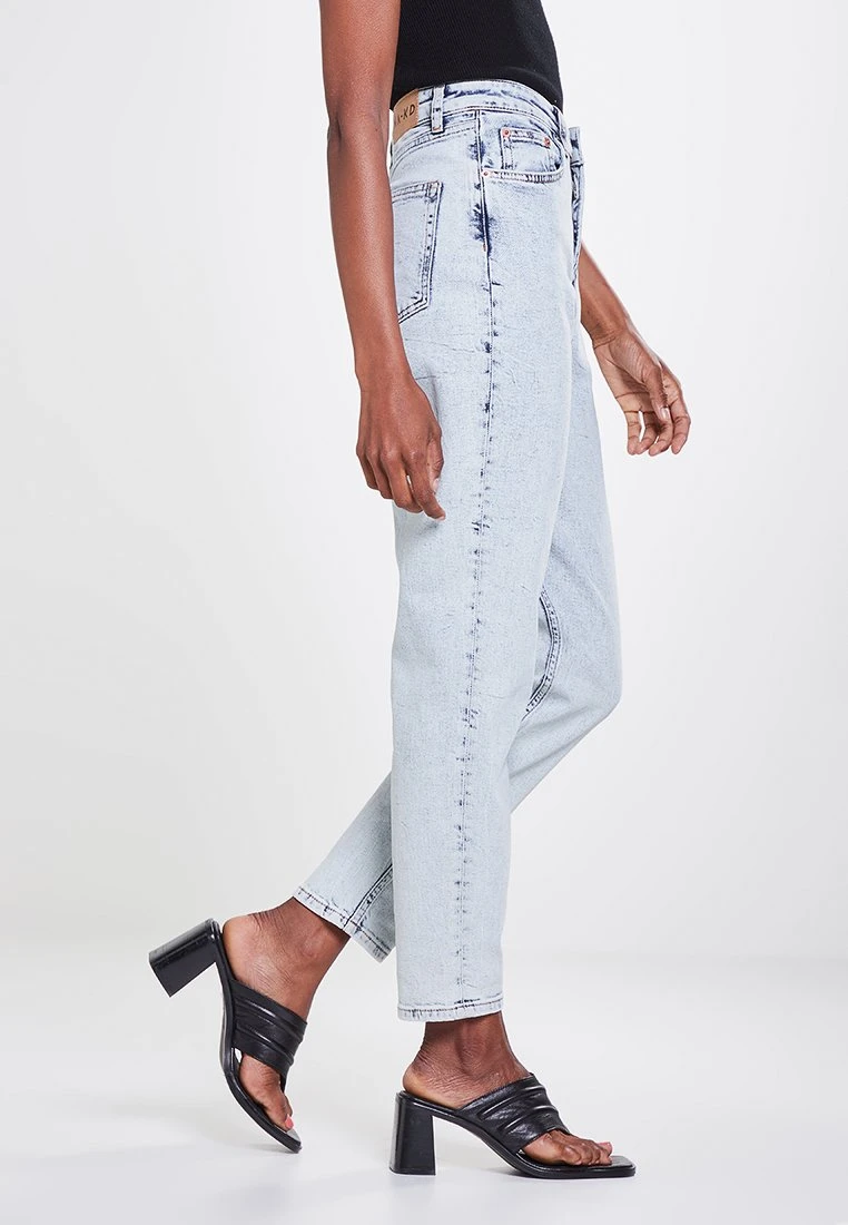 NA-KD Jeans Tapered Fit - Acid Blue 3 NA-KD Jeans Tapered Fit - Acid Blue - Afbeelding 3