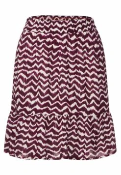 STREET ONE Mit Zick-Zack-Print - A-Lijn Rok - Rot -Only Mode Winkel dab647dad4344cc79c6fb7e914db319e