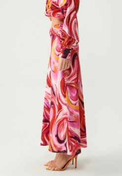 Nuala Midi- Maxirok - Berry Marble Swirl Print -Only Mode Winkel dad62b37a1604de6b2e21a20a34ec9c7