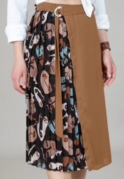 A-Lijn Rok - Nero/Tabacco