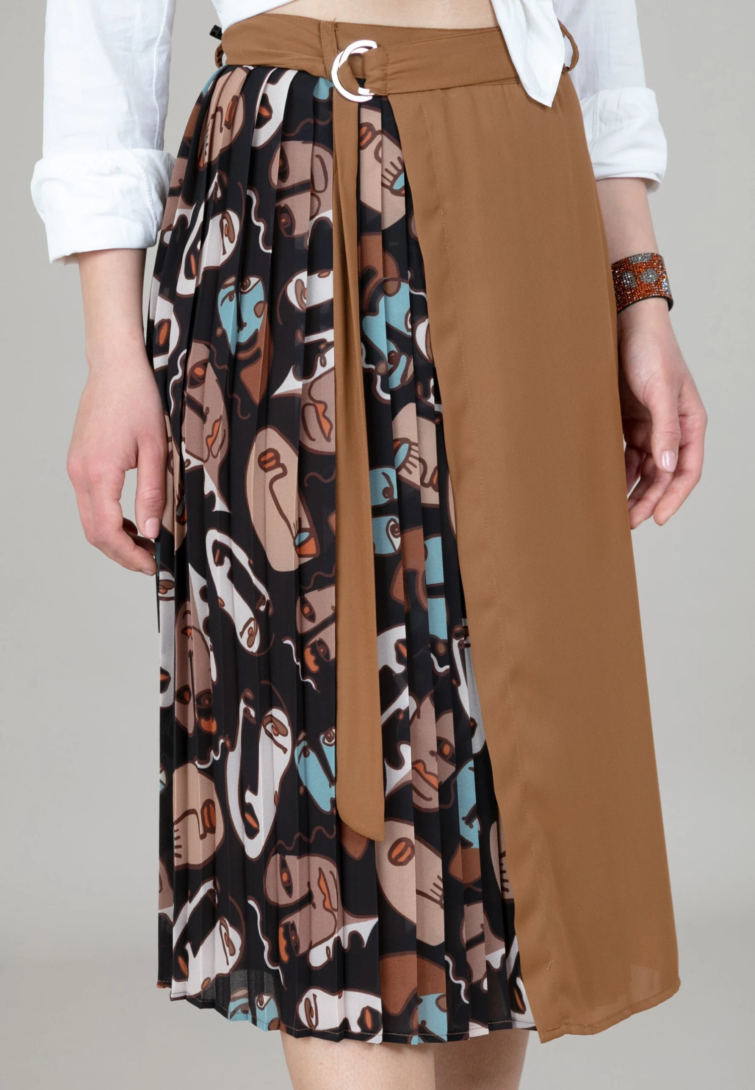 A-Lijn Rok - Nero/Tabacco 1 A-Lijn Rok - Nero/Tabacco