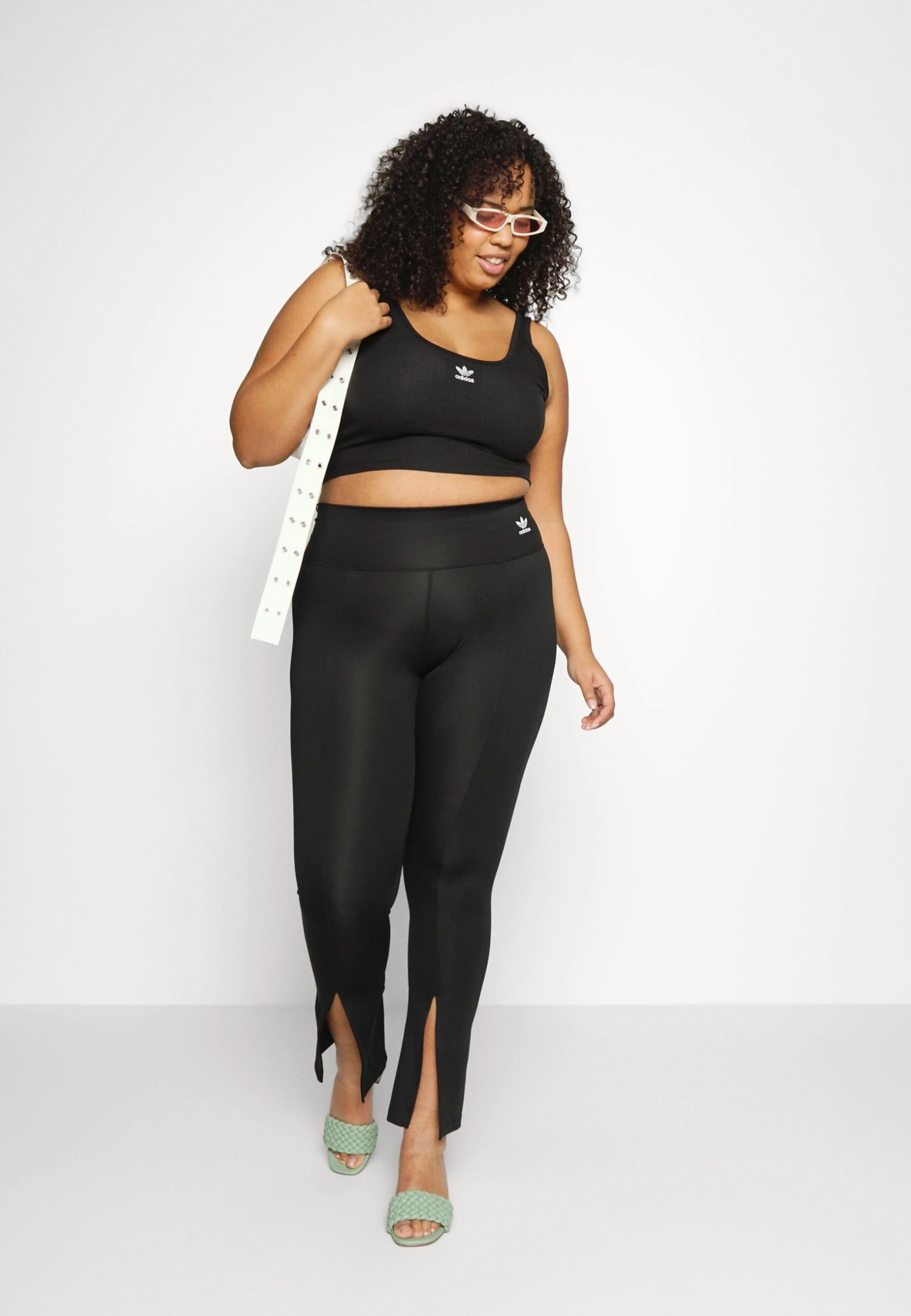 Adidas Originals Open Hem Tights - Legging - Black 2 Adidas Originals Open Hem Tights - Legging - Black - Afbeelding 2