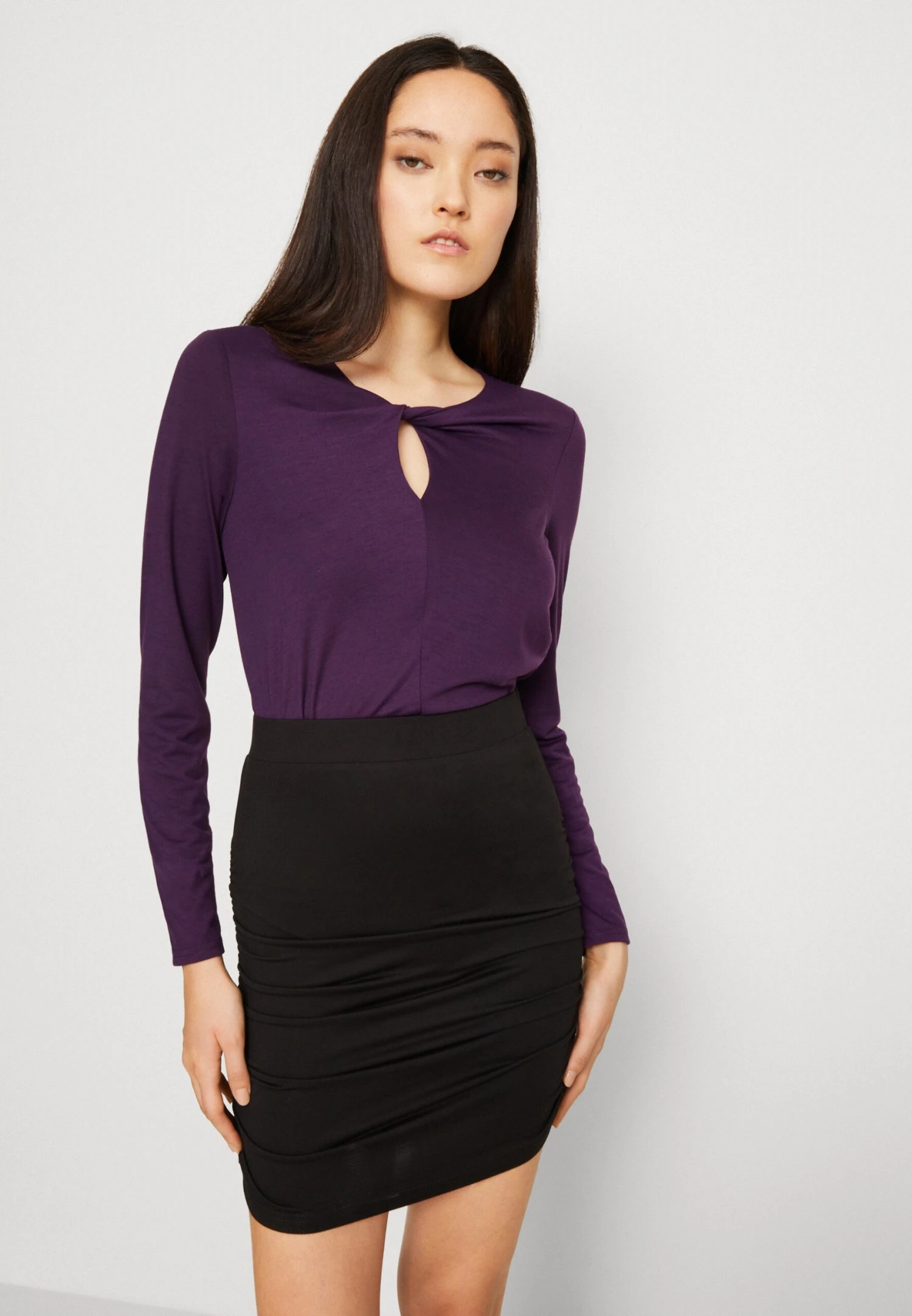 Pieces Pcnala Ruching Skirt - Minirok - Black 4 Pieces Pcnala Ruching Skirt - Minirok - Black - Afbeelding 4