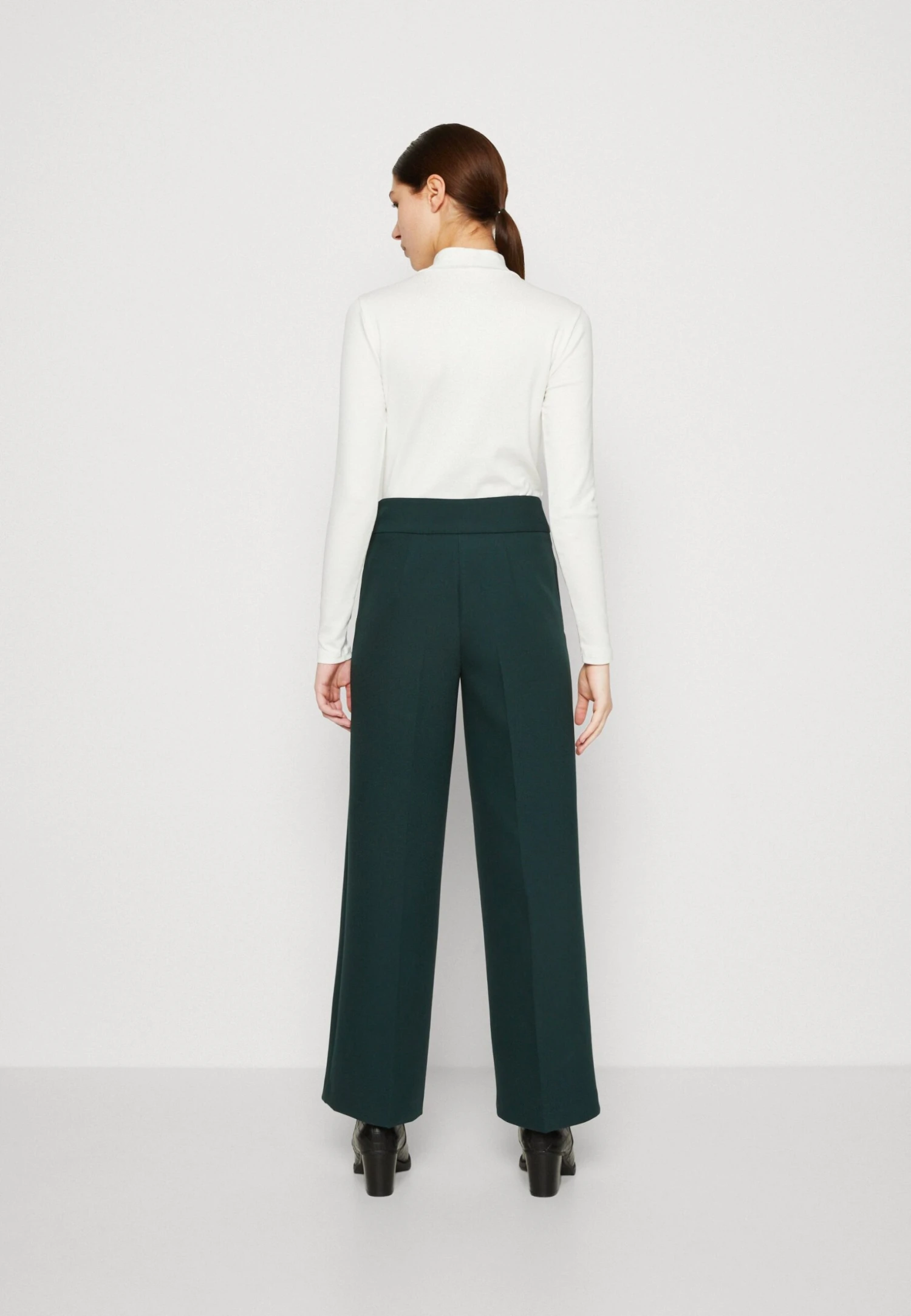 Eloise Wide Ancle Pant- Broek - Scarab 3 Eloise Wide Ancle Pant- Broek - Scarab - Afbeelding 3