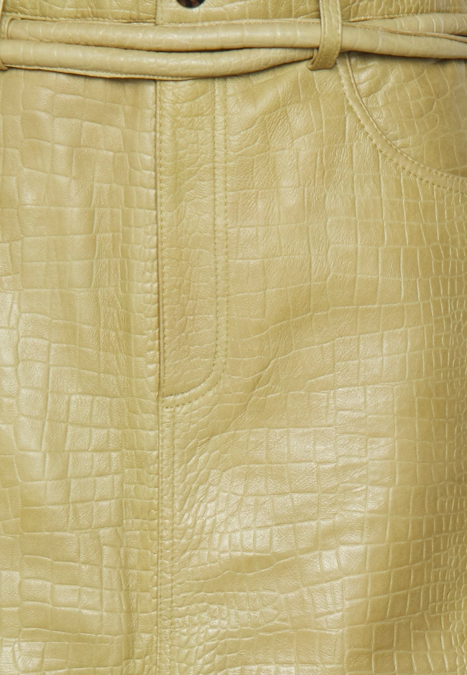 Ben Croco - Kokerrok - Khaki 5 Ben Croco - Kokerrok - Khaki - Afbeelding 5