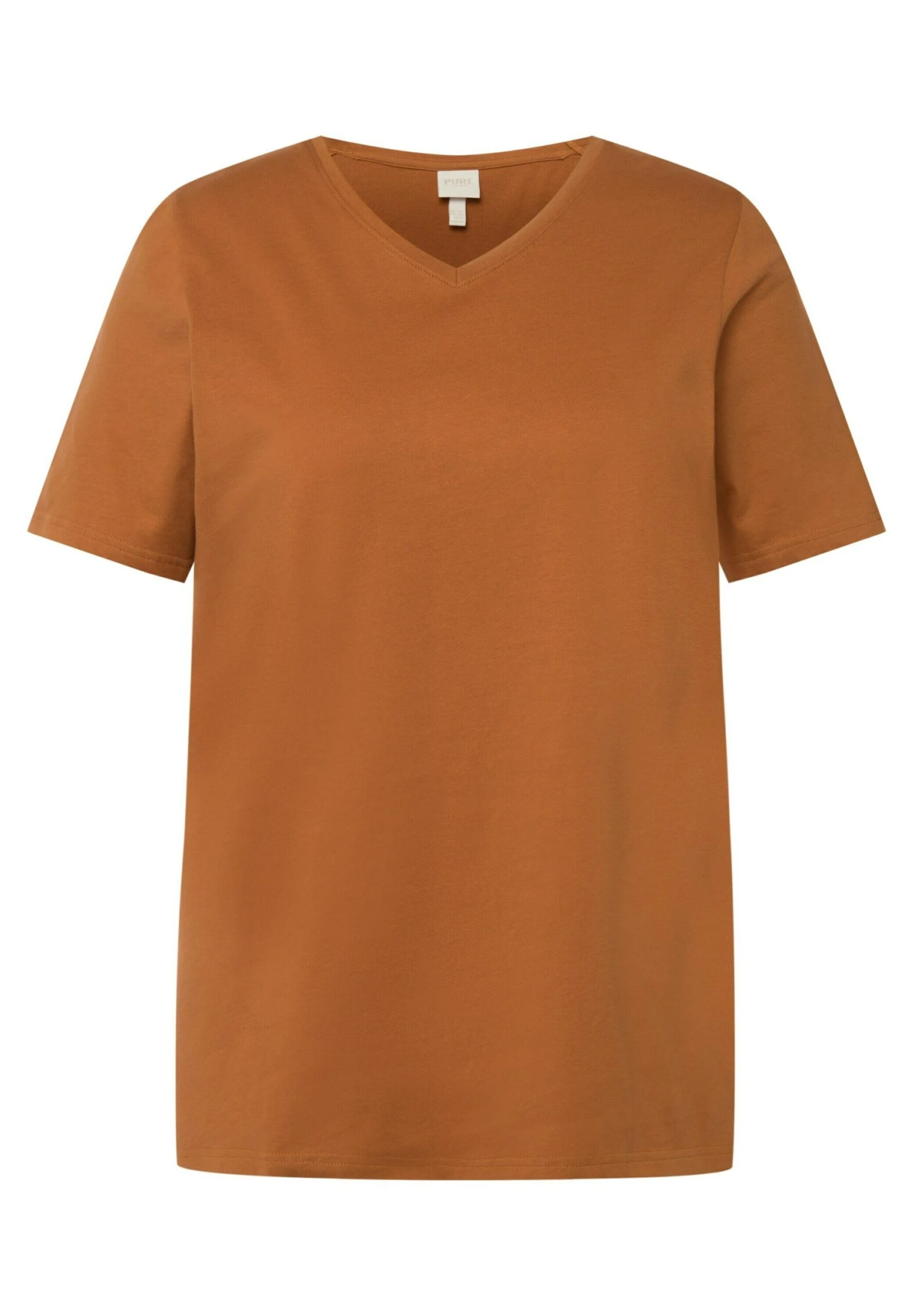 Ulla Popken Manches- T-Shirt Basic - Ocher 5 Ulla Popken Manches- T-Shirt Basic - Ocher - Afbeelding 5