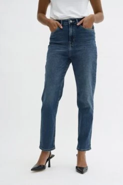 Straight Leg Jeans - Medium Blue Retro Wash