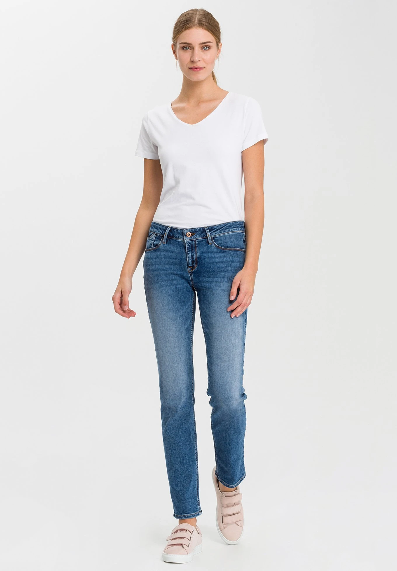 Rose - Straight Leg Jeans - Mid-Blue-Used 2 Rose - Straight Leg Jeans - Mid-Blue-Used - Afbeelding 2