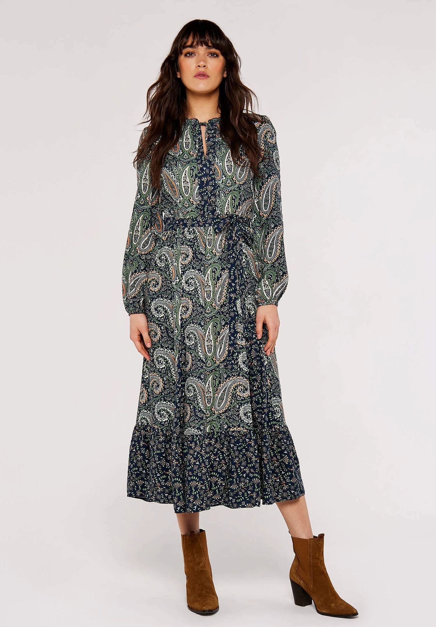 Apricot Mix And Match - Jurk - Green 2 Apricot Mix And Match - Jurk - Green - Afbeelding 2