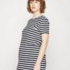 Mamalicious Mlmia Dress - Jerseyjurk - Darkblue/White
