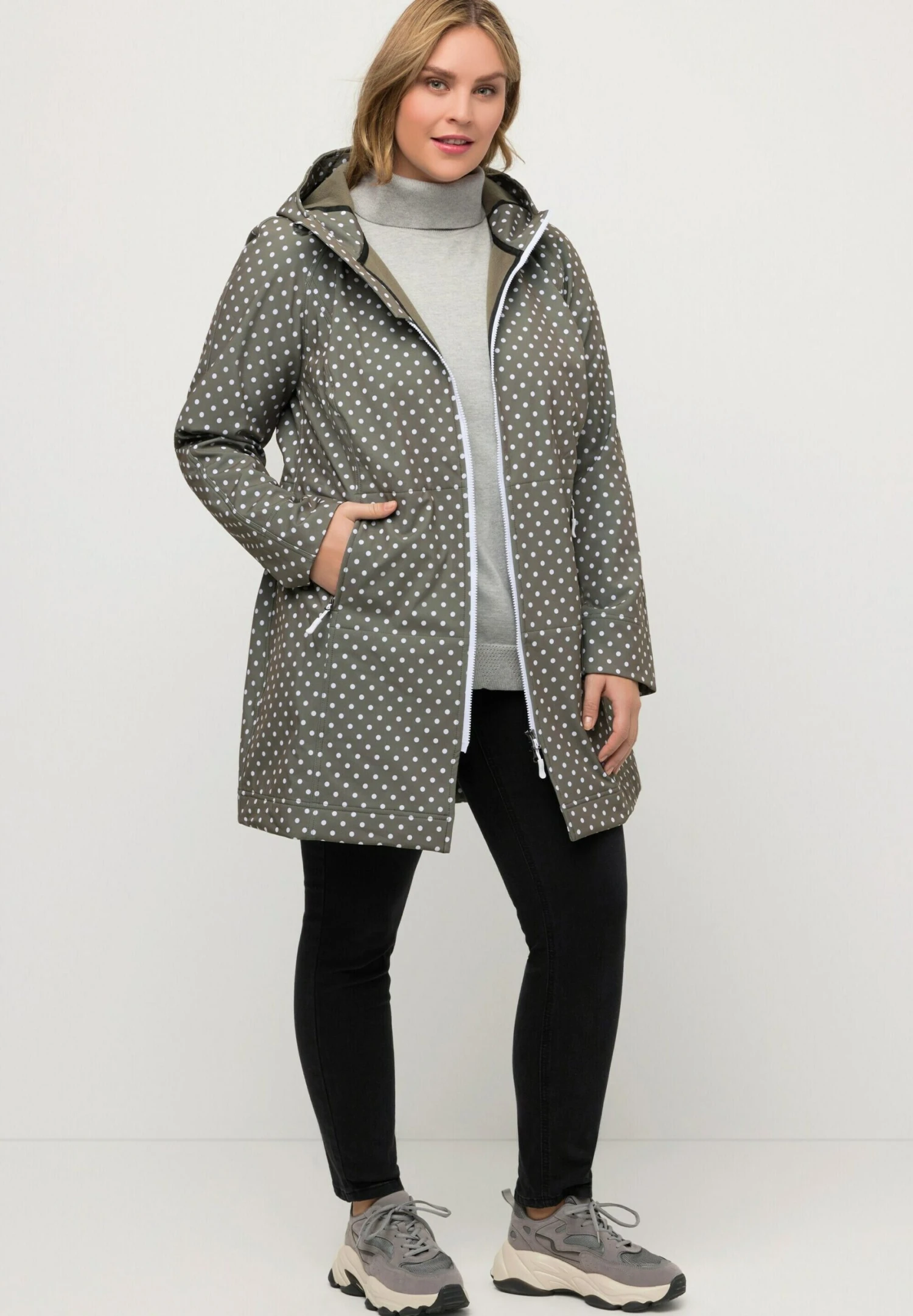 Ulla Popken Regenjas - Lodengroen 2 Ulla Popken Regenjas - Lodengroen - Afbeelding 2