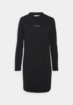 Calvin Klein Micro Logo C Neck Dress - Jurk - Black -Only Mode Winkel e056d861641e4d0794b1135a5be3c272