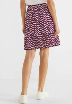 STREET ONE Mit Zick-Zack-Print - A-Lijn Rok - Rot -Only Mode Winkel e0e3092b4fc64ed6b2a671f21695ab6c