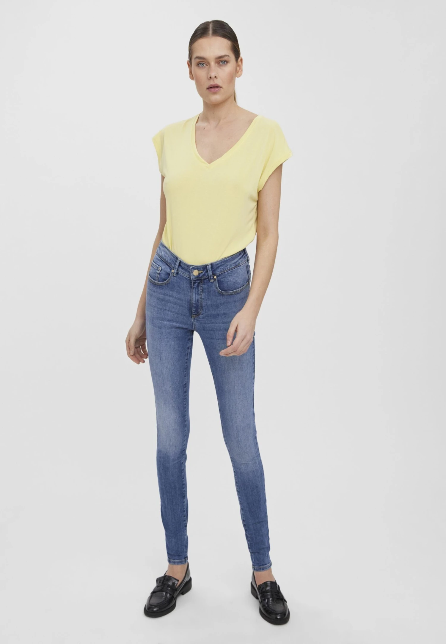 Vero Moda Vmseven - Jeans Skinny Fit - Light-Blue Denim 2 Vero Moda Vmseven - Jeans Skinny Fit - Light-Blue Denim - Afbeelding 2