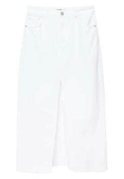 PULL & BEAR Long- Maxirok - White -Only Mode Winkel e11ec53ac28b49c481fde00fc28c6e2f