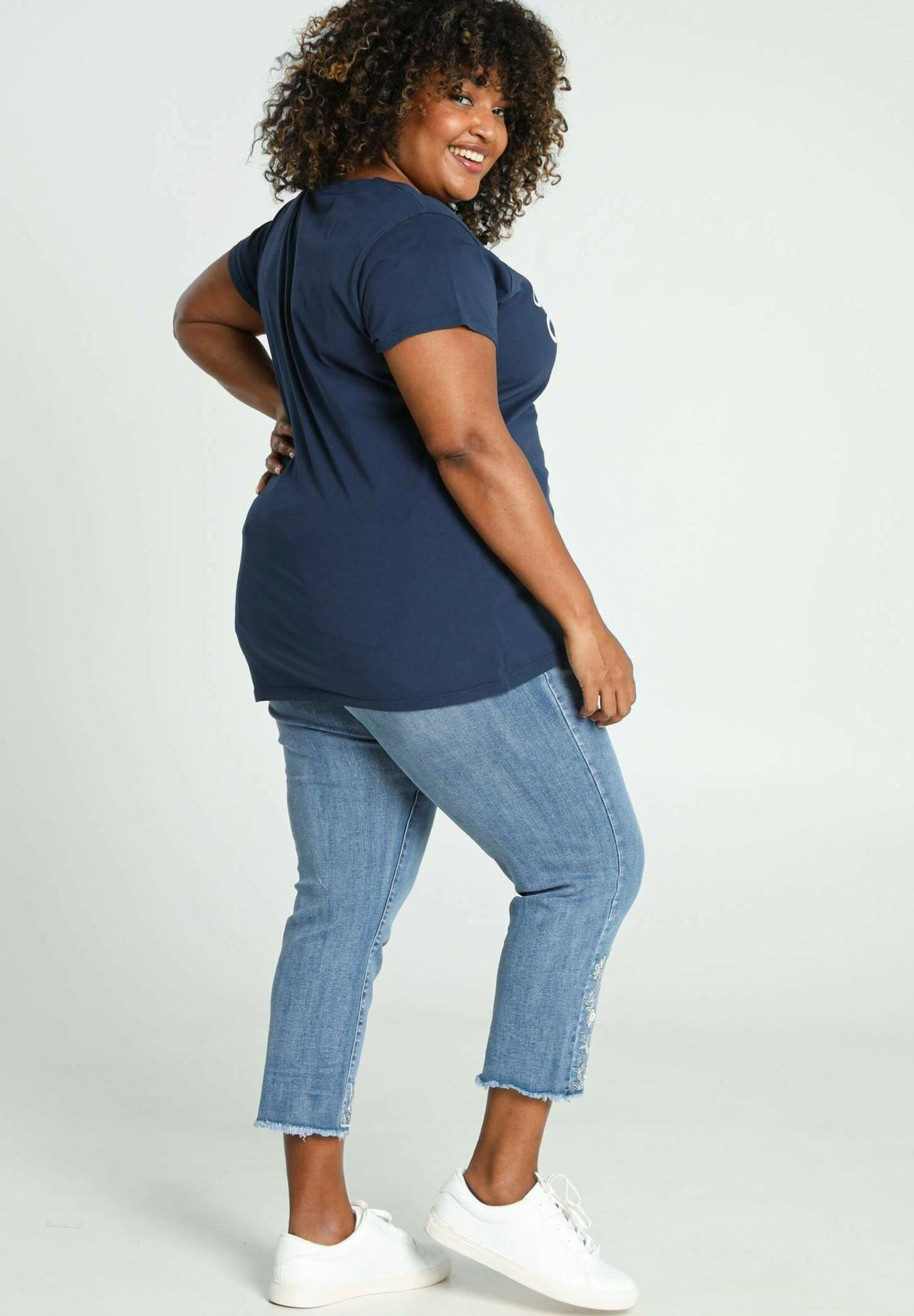 Vintage - T-Shirt Print - Navy 3 Vintage - T-Shirt Print - Navy - Afbeelding 3