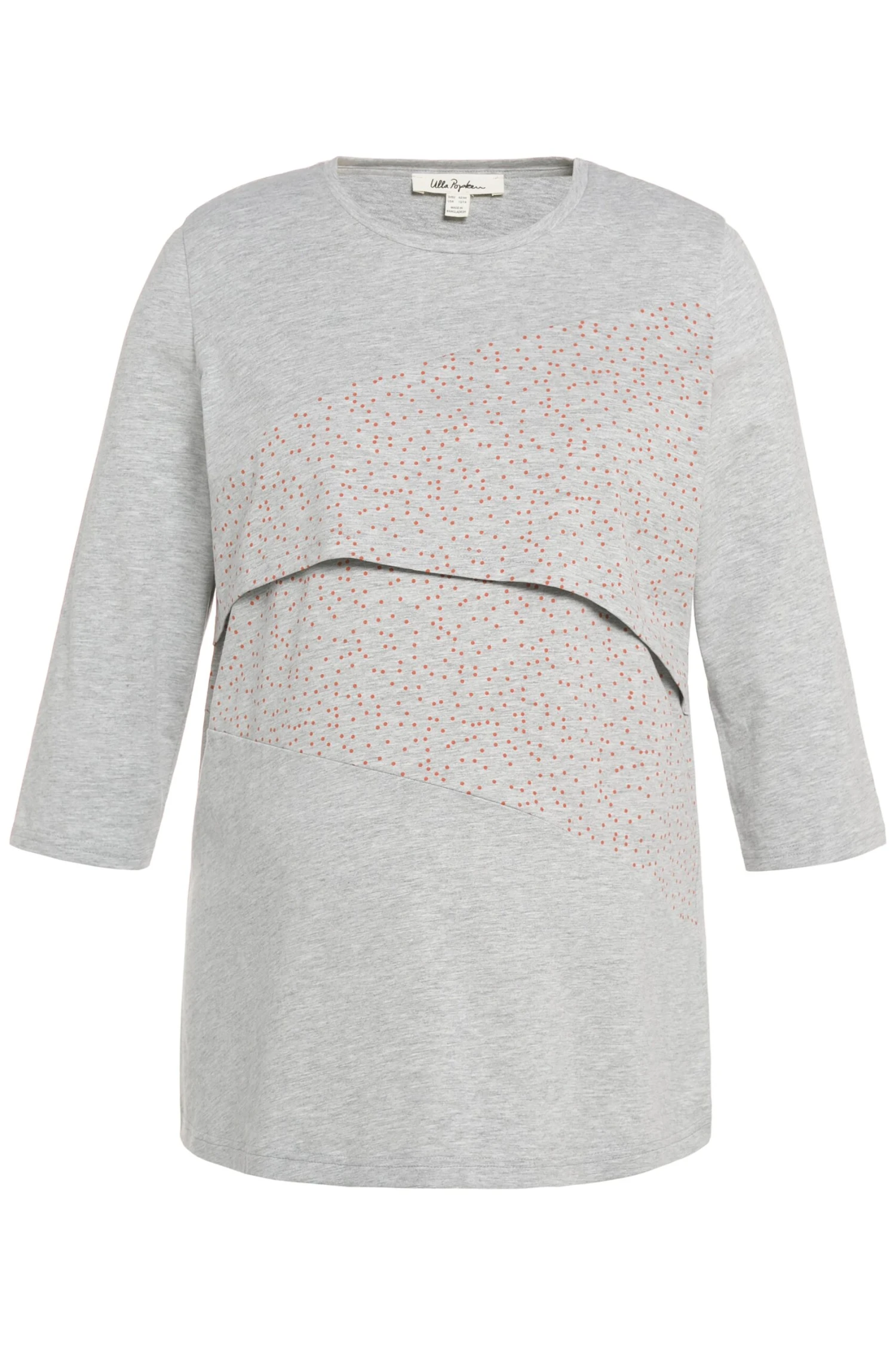 Ulla Popken Bellieva - Longsleeve - Hellgrau Mélange 4 Ulla Popken Bellieva - Longsleeve - Hellgrau Mélange - Afbeelding 4