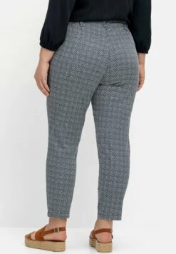 Sheego Schmale - Broek - Nachtblau Offwhite -Only Mode Winkel e3f42cf5abab4c1387a4631c23c4dbdc