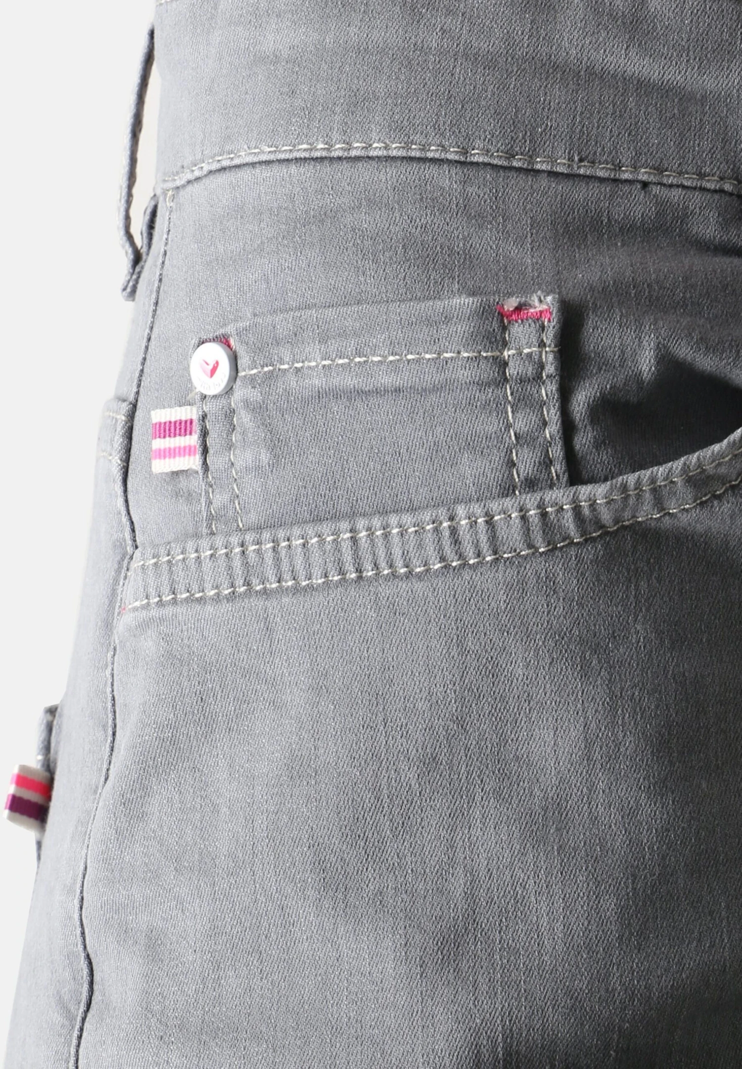 5-Pocket-Helen Classic Fit Aus Stretch- Straight Leg Jeans - Grau 6 5-Pocket-Helen Classic Fit Aus Stretch- Straight Leg Jeans - Grau - Afbeelding 6