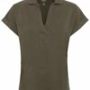 Camel Active Knopfloses Aus Organic - Poloshirt - Pine Olive