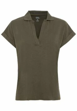 Camel Active Knopfloses Aus Organic - Poloshirt - Pine Olive