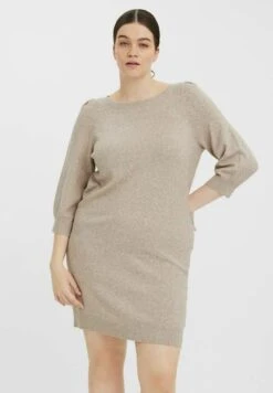 Vero Moda Curve Gebreide Jurk - Silver Mink