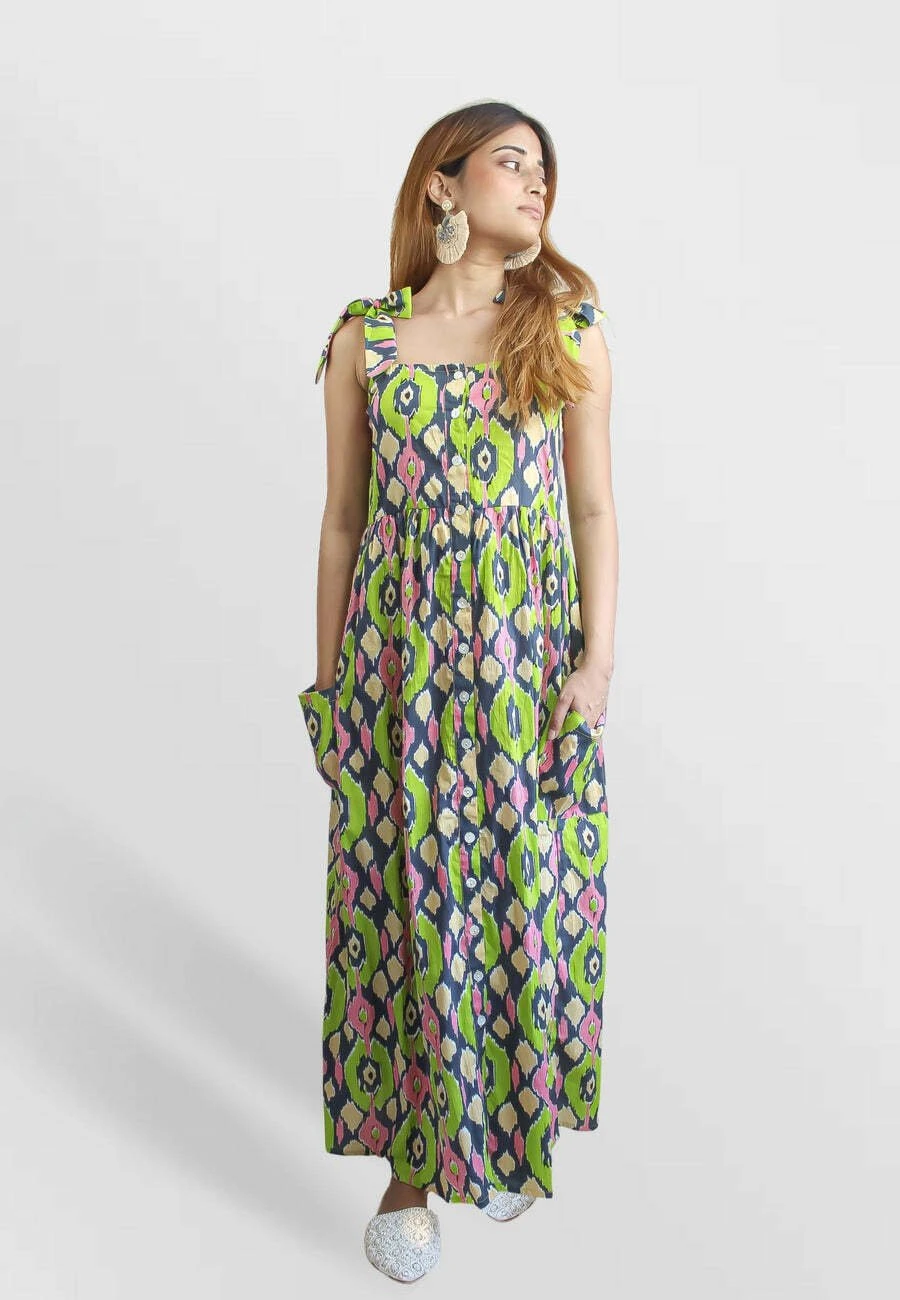 Bow - Maxi-Jurk - Green 2 Bow - Maxi-Jurk - Green - Afbeelding 2