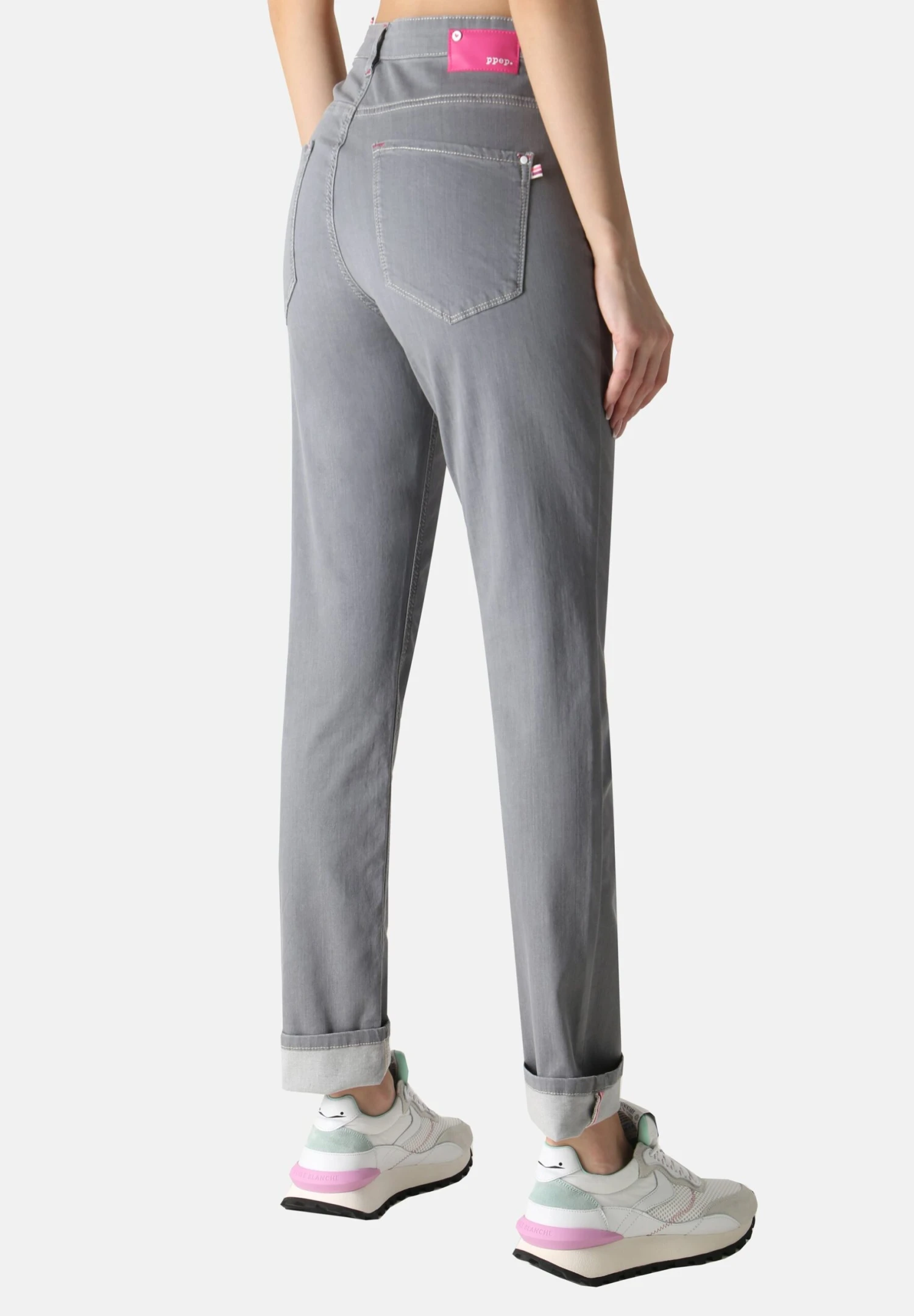 5-Pocket-Helen Classic Fit Aus Stretch- Straight Leg Jeans - Grau 3 5-Pocket-Helen Classic Fit Aus Stretch- Straight Leg Jeans - Grau - Afbeelding 3