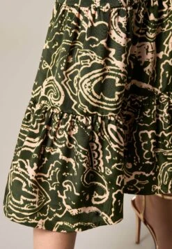 Flared Print Ruffle- Broek - Green Pink -Only Mode Winkel e653261012b24d14b56ca74a115bdf4b