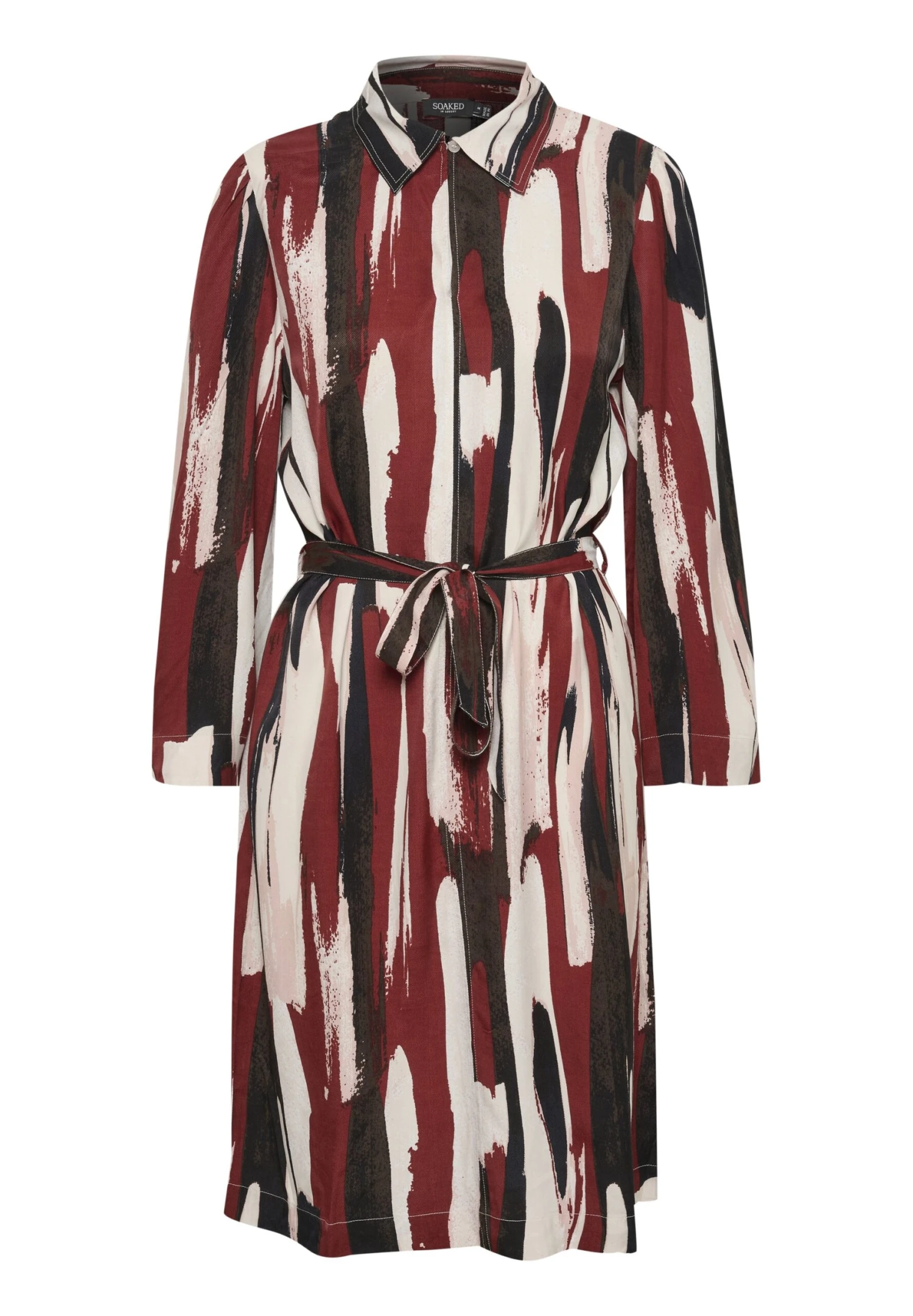 Soaked In Luxury Slmaddie - Jurk - Dark Red/Beige/Black 5 Soaked In Luxury Slmaddie - Jurk - Dark Red/Beige/Black - Afbeelding 5