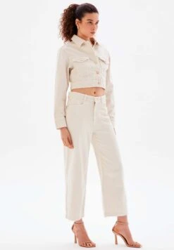 Wide Leg - Flared Jeans - Light Beige 8 Wide Leg - Flared Jeans - Light Beige -Only Mode Winkel e7df963afb5240cdba3ae1a473698057