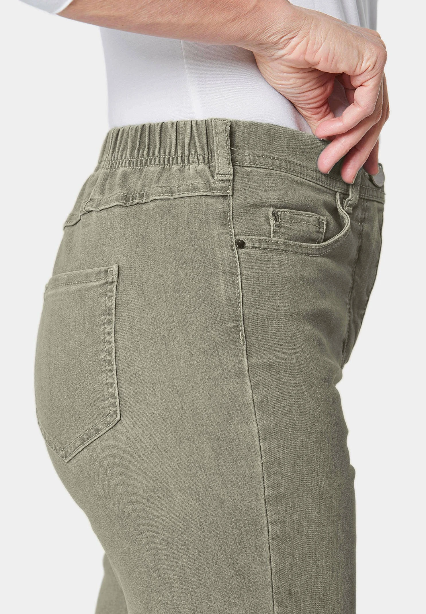 GOLDNER Straight Leg Jeans - Reed Green 4 GOLDNER Straight Leg Jeans - Reed Green - Afbeelding 4