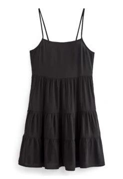 Next Short Tiered - Jurk - Black -Only Mode Winkel e99e200c039d4edd932aa1663cc24cb5