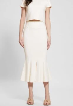 Guess Geraffter- Kokerrok - Weiß 6 Guess Geraffter- Kokerrok - Weiß -Only Mode Winkel eaa98be1620c422ea783486ae5d409df