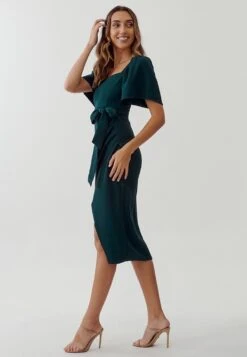 Tussah Michela Midi - Cocktailjurk - Emerald -Only Mode Winkel eadbed6913eb4240b371fbf2672a8ea3