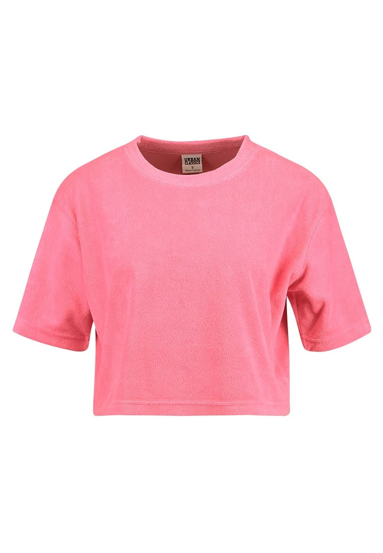 URBAN CLASSICS Ladies Short Towel Tee - T-Shirt Print - Pinkgrapefruit 4 URBAN CLASSICS Ladies Short Towel Tee - T-Shirt Print - Pinkgrapefruit - Afbeelding 4