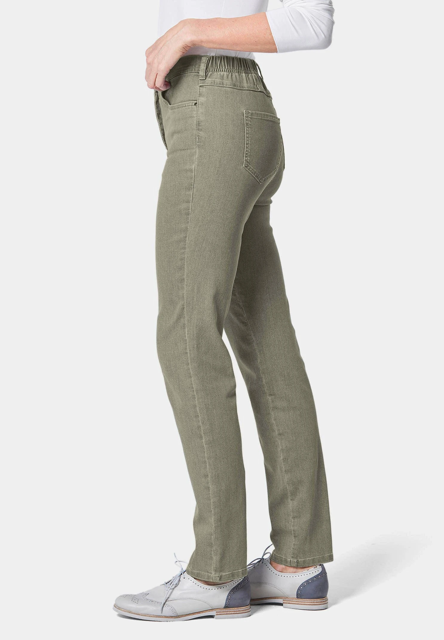 GOLDNER Straight Leg Jeans - Reed Green 5 GOLDNER Straight Leg Jeans - Reed Green - Afbeelding 5