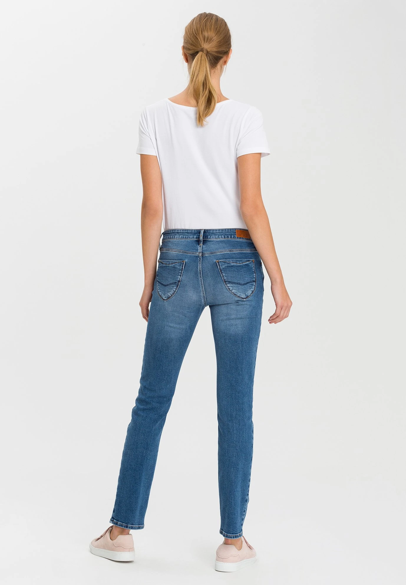 Rose - Straight Leg Jeans - Mid-Blue-Used 3 Rose - Straight Leg Jeans - Mid-Blue-Used - Afbeelding 3