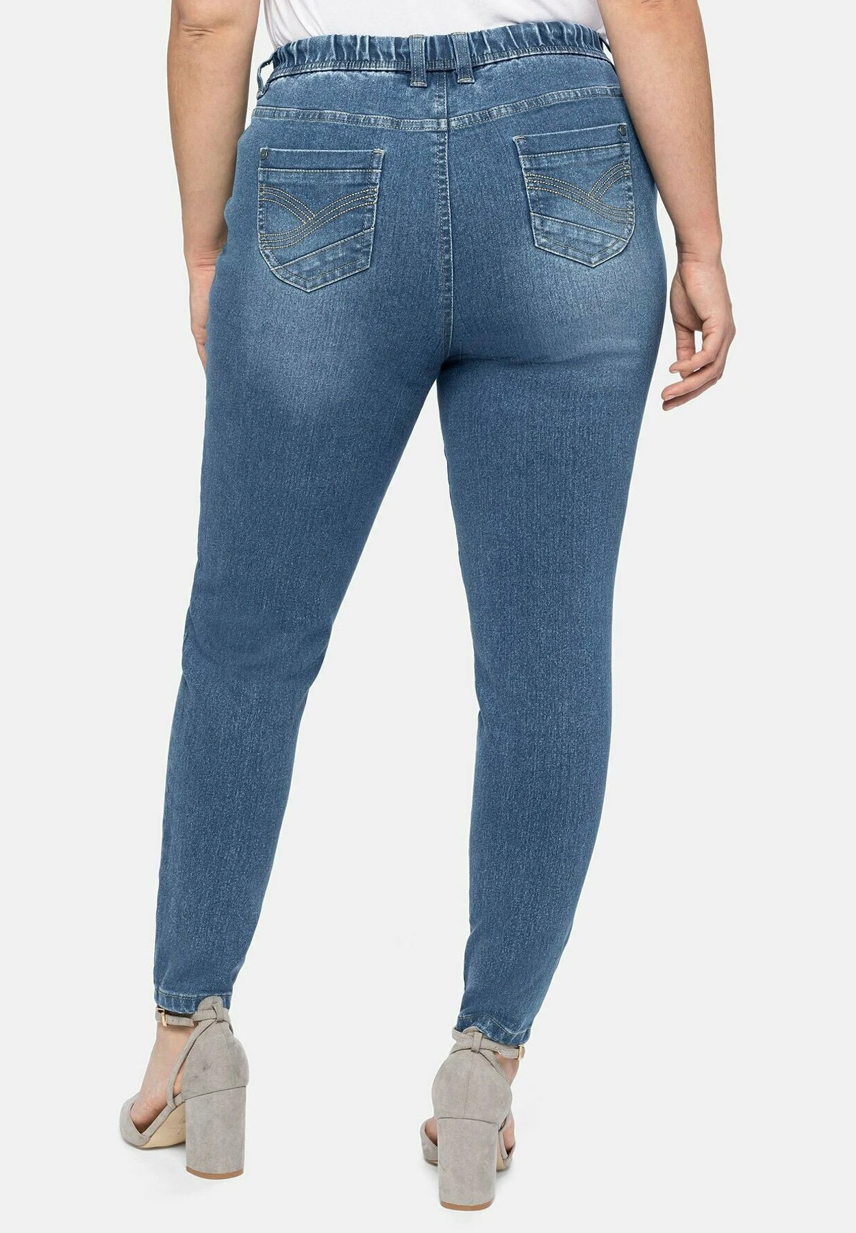 Sheego Jeggings - Light Blue Used Denim 3 Sheego Jeggings - Light Blue Used Denim - Afbeelding 3