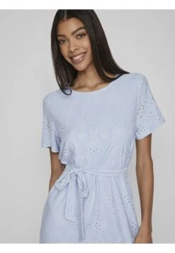 Vila Vikawa New Short Tie Belt Dress - Jerseyjurk - Kentucky Blue