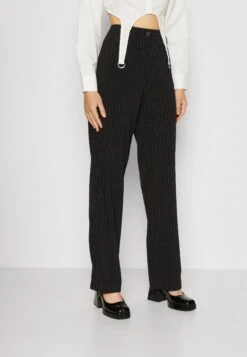 ONLY Onlkiya Wide Pinstripe - Broek - Black White