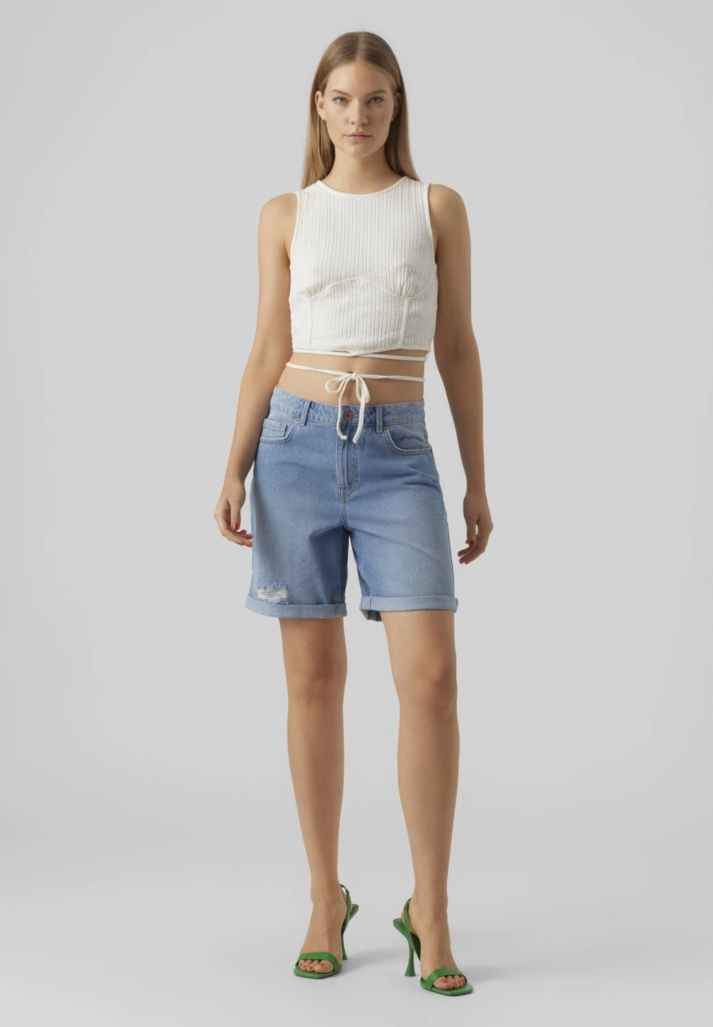 Vero Moda Vmcamma Crop- Top - Snow White 2 Vero Moda Vmcamma Crop- Top - Snow White - Afbeelding 2