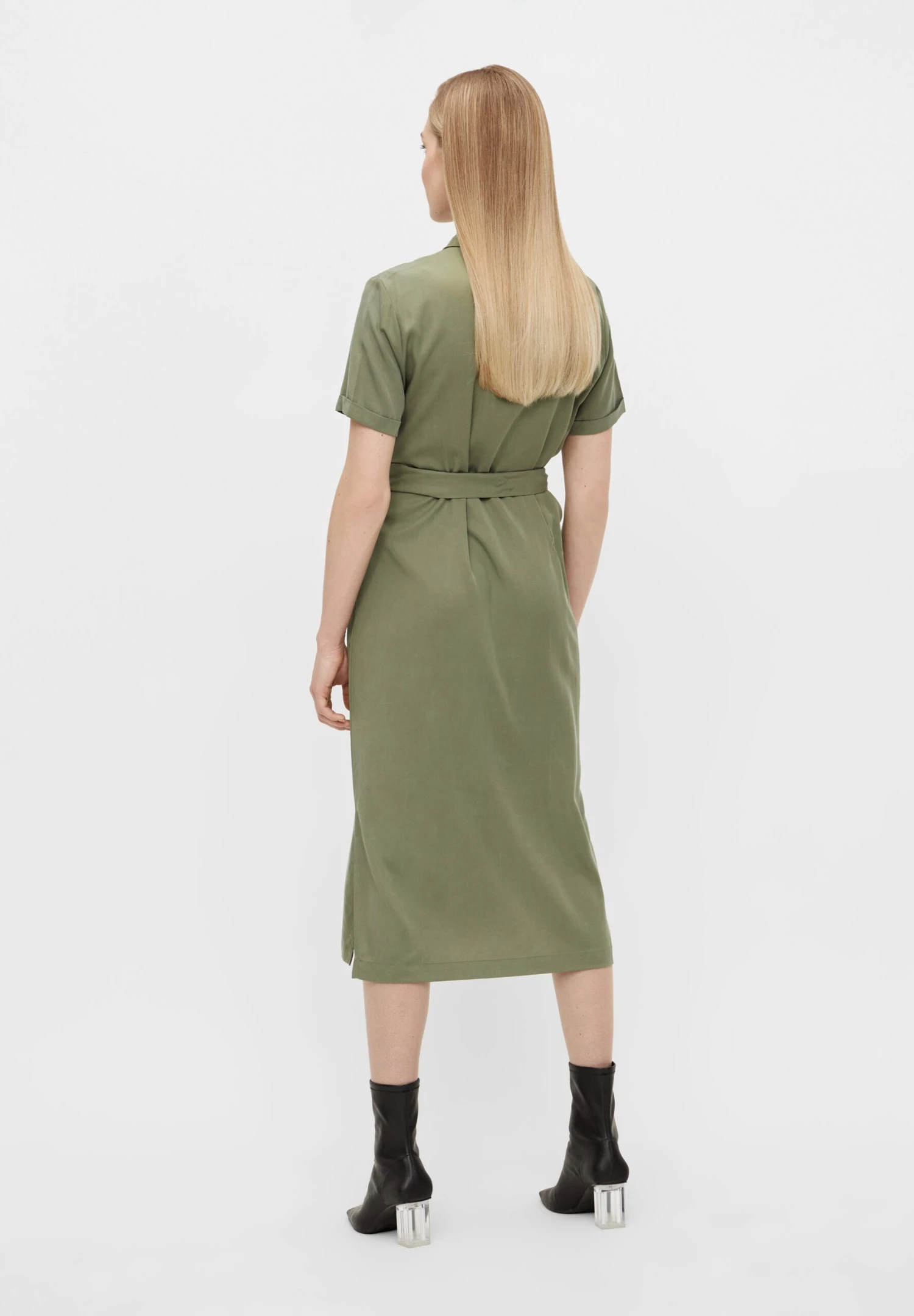 Object Objtilda Isabella Dress - Blousejurk - Deep Lichen Green 2 Object Objtilda Isabella Dress - Blousejurk - Deep Lichen Green - Afbeelding 2