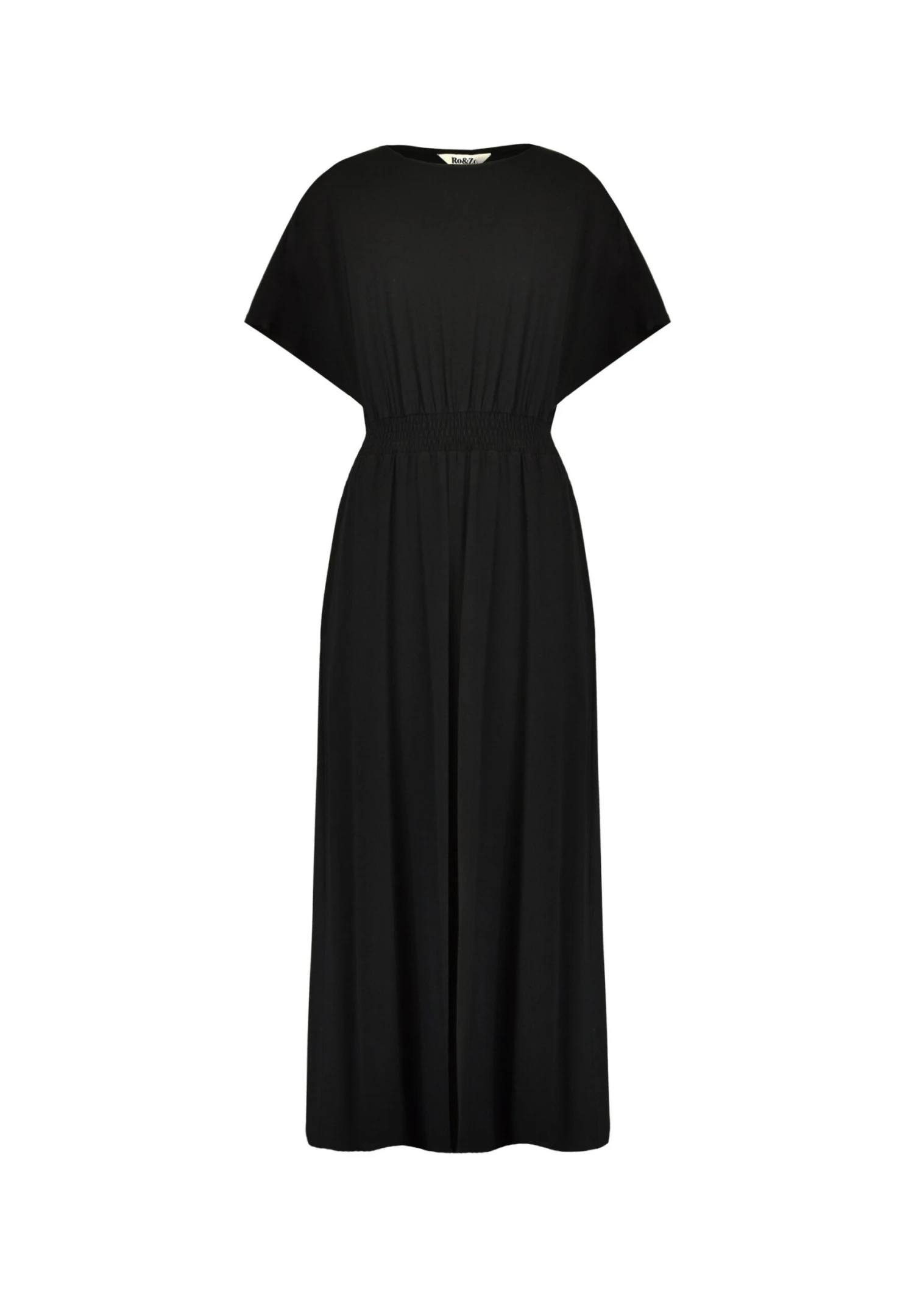 Shirred Waist - Jerseyjurk - Black 4 Shirred Waist - Jerseyjurk - Black - Afbeelding 4