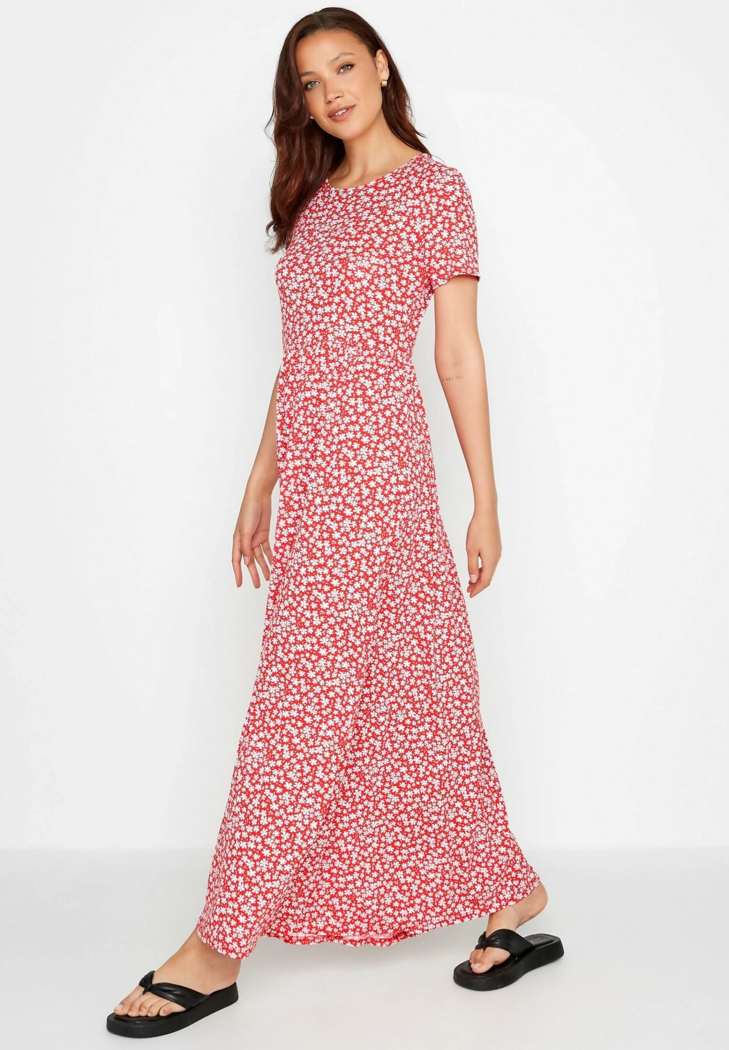 Ditsy Print - Maxi-Jurk - Red 4 Ditsy Print - Maxi-Jurk - Red - Afbeelding 4