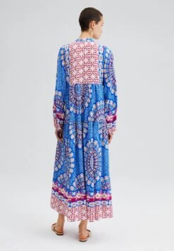 Etnic Patterned- Maxi-Jurk - Blue -Only Mode Winkel efb1455d13064df4945b0c409f400381