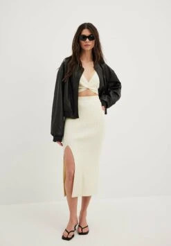 NA-KD Hoch Geschlitzter- Kokerrok - White -Only Mode Winkel efd118c9722f4dec89b69810ec1a1b11