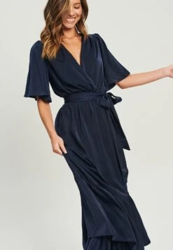 Tussah Ilaria - Maxi-Jurk - Navy Blue -Only Mode Winkel efd5ac90b4994abfa772ac9eb0612ea2