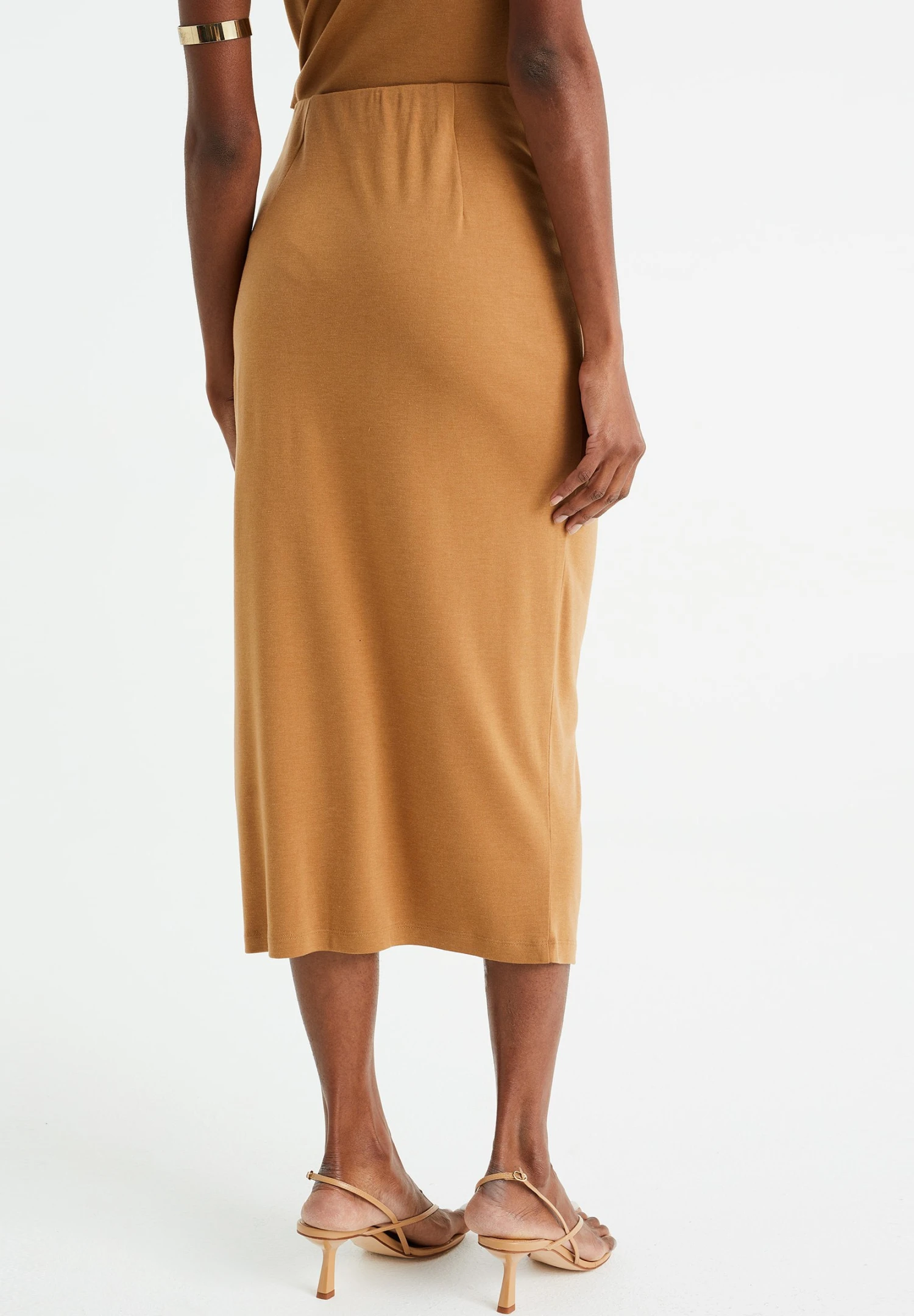 WE FASHION Kokerrok - Brown 3 WE FASHION Kokerrok - Brown - Afbeelding 3