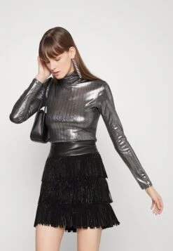 DKNY Fringe Skirt Waist - Minirok - Black 9 DKNY Fringe Skirt Waist - Minirok - Black -Only Mode Winkel f034cc19f48a4731bac5b115b56f92d7